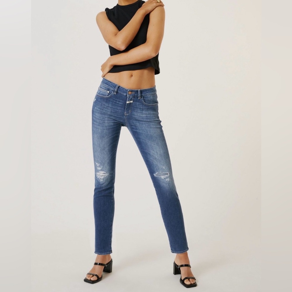 CLOSED Baker Skinny Leg Italy Organic Cotton Distressed Jeans Size 28